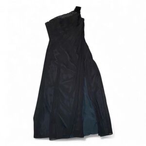 Vintage Belsoie Women’s Size 14 One Shoulder Formal Maxi Dress High Side Slit